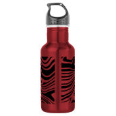 Abstrakte Wasserflasche aus Edelstahl (Rückseite)