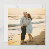 Abstrakte Wassergymnastik Foto Hochzeit Einladung (Rückseite)