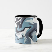 Abstrakte Wasserkunst mit schwindelerregenden Blau Tasse (VorderseiteRechts)