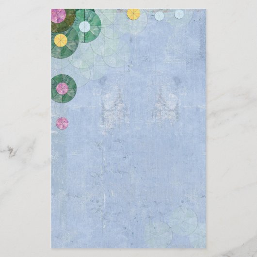 abstrakte Wasserlilienpapier Briefpapier (Vorderseite)