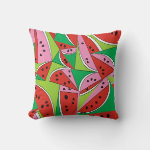 Abstrakte Wassermelonen-Scheiben, YUM!, Persönlich Kissen
