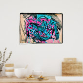 abstrakte Wassernahne Poster (Küche)