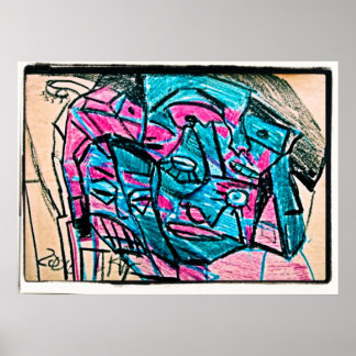 abstrakte Wassernahne Poster