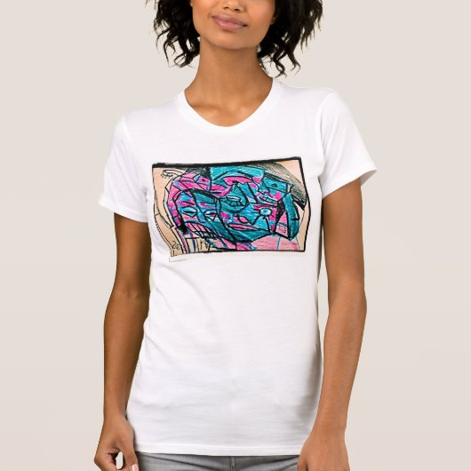 abstrakte Wassernahne T-Shirt (Vorderseite)