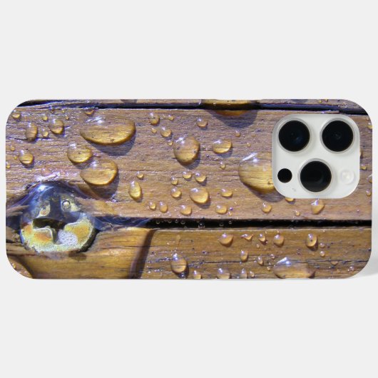 Abstrakte Wasserperlen aus festem Holz Nah-Up-Foto Case-Mate iPhone Hülle (Rückseite (Horizontal))