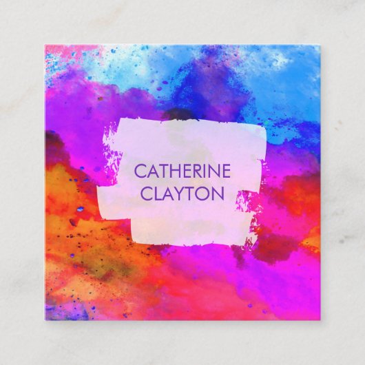 Abstrakte Wasserpfeife Quadratische Visitenkarte (Vorderseite)