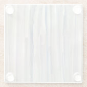 Abstrakte WasserStreifen Aquarellglas Untersetzer (Rückseite)