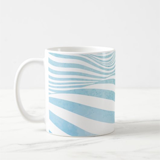 Abstrakte Wasserstruktur aus handbemaltem Wasser Kaffeetasse (Links)