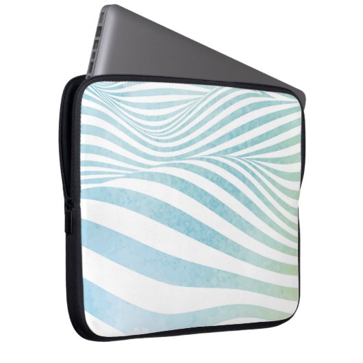 Abstrakte Wasserstruktur aus handbemaltem Wasser Laptopschutzhülle (Vorne Rechts)