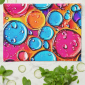 Abstrakte Wassertropfen Kunst Geschirrtuch (Gefaltet)