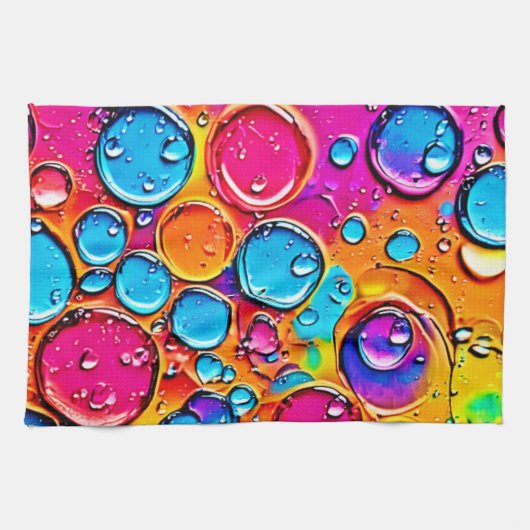 Abstrakte Wassertropfen Kunst Geschirrtuch (Horizontal)