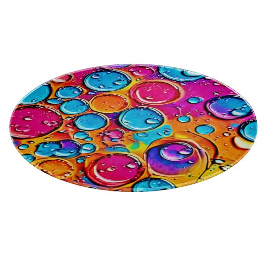 Abstrakte Wassertropfen Kunst Schneidebrett (Ecke)