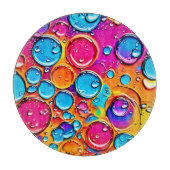 Abstrakte Wassertropfen Kunst Schneidebrett (Vorderseite)