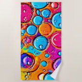 Abstrakte Wassertropfen Kunst Strandtuch (Vorderseite)