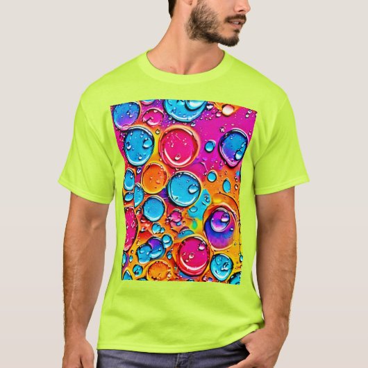 Abstrakte Wassertropfen Kunst T-Shirt (Vorderseite)