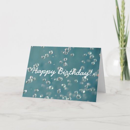 Abstrakte Wassertropfen mit weichem Fokus, glückli Karte (Vorderseite)