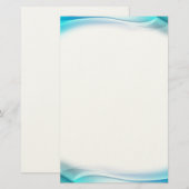 Abstrakte Wasserwaves Stationary Briefpapier (Vorne/Hinten)