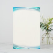 Abstrakte Wasserwaves Stationary Briefpapier (Stehend Vorderseite)