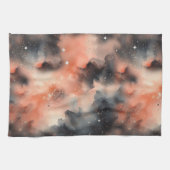 Abstrakte Watercolor Celestial Symphonie Geschirrtuch (Horizontal)
