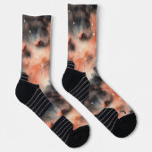 Abstrakte Watercolor Celestial Symphonie Socken (Rechts)