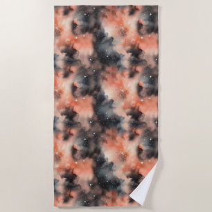 Abstrakte Watercolor Celestial Symphonie Strandtuch