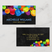 Abstrakte Watercolor Circles-Visitenkarte Visitenkarte (Vorne/Hinten)