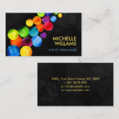 Abstrakte Watercolor Circles-Visitenkarte Visitenkarte (Vorne/Hinten)