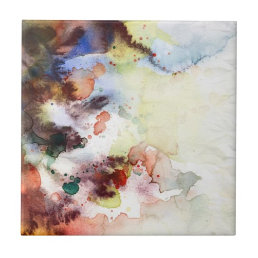 Abstrakte Watercolor Grungebeschaffenheit mit Fliese (Vorderseite)