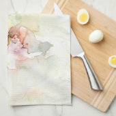 Abstrakte Watercolor Grungebeschaffenheit mit Küchentuch (Viertel Falte)