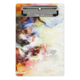 Abstrakte Watercolor Grungebeschaffenheit mit Mini Klemmbrett