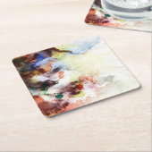 Abstrakte Watercolor Grungebeschaffenheit mit Rechteckiger Pappuntersetzer (angewinkelt)