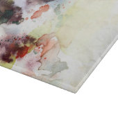 Abstrakte Watercolor Grungebeschaffenheit mit Schneidebrett (Ecke)