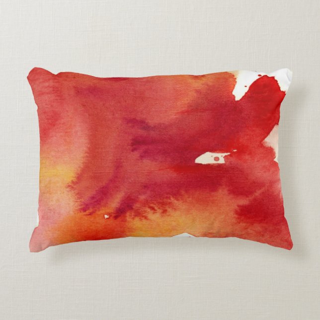 Abstrakte Watercolormalereien Dekokissen (Vorderseite)