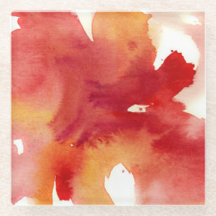 Abstrakte Watercolormalereien Glasuntersetzer