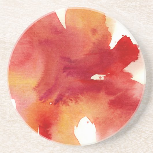 Abstrakte Watercolormalereien Sandstein Untersetzer (Vorne)