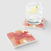 Abstrakte Watercolormalereien Steinuntersetzer (Seitenansicht)