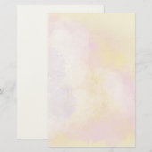 Abstrakte Watercolors - orange Hintergrund Briefpapier (Vorne/Hinten)