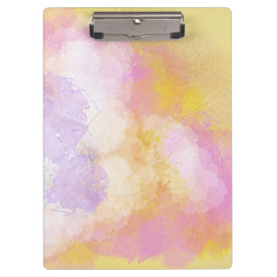 Abstrakte Watercolors - orange Hintergrund Klemmbrett