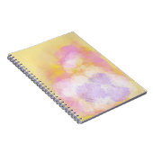 Abstrakte Watercolors - orange Hintergrund Notizblock (Rechte Seite)