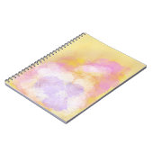 Abstrakte Watercolors - orange Hintergrund Notizblock (Linke Seite)