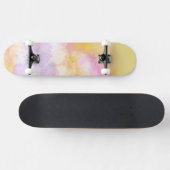 Abstrakte Watercolors - orange Hintergrund Skateboard (Horizontal)