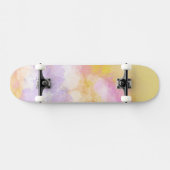 Abstrakte Watercolors - orange Hintergrund Skateboard (Horizontal)