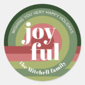 Abstrakte Wave Art Muster für benutzerdefinierte R Runder Aufkleber (Vorderseite)