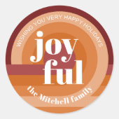 Abstrakte Wave Art Muster für benutzerdefinierte R Runder Aufkleber (Vorderseite)