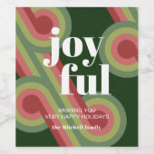 Abstrakte Wave Art Muster für benutzerdefinierte R Weinetikett (Einzelnes Label)