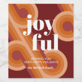 Abstrakte Wave Art Muster für benutzerdefinierte R Weinetikett (Einzelnes Label)