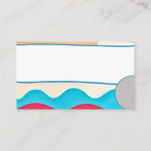 Abstrakte Wave Blank Card Visitenkarte (Rückseite)