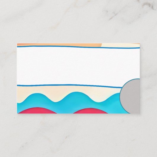 Abstrakte Wave Blank Card Visitenkarte (Rückseite)