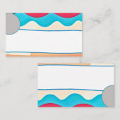 Abstrakte Wave Blank Card Visitenkarte (Vorne/Hinten)