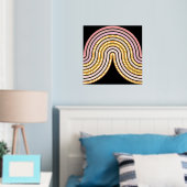 Abstrakte Wave Lines Blush Pink Art Muster Gold Foliendrucke (In Situ (Schlafzimmer))
